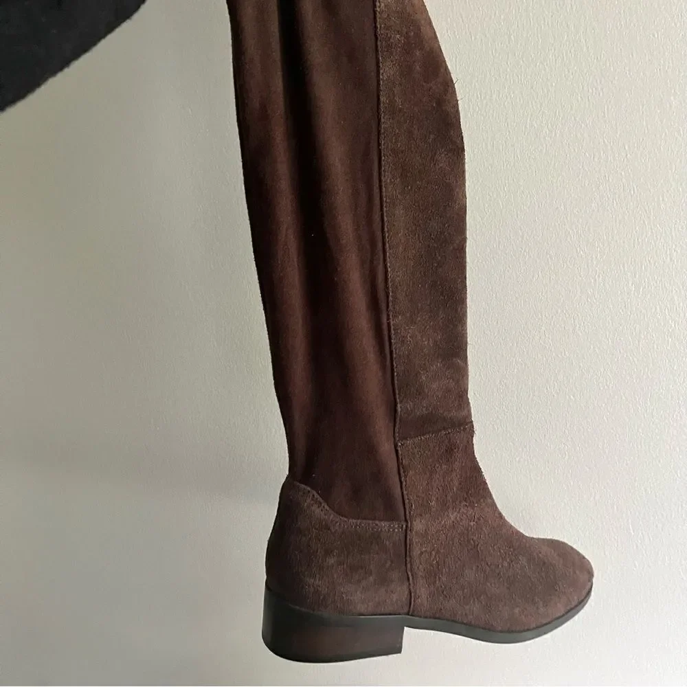 Lucky Brand Calypso Suede Over The Knee Boots in Chocolate Brown NWOB
